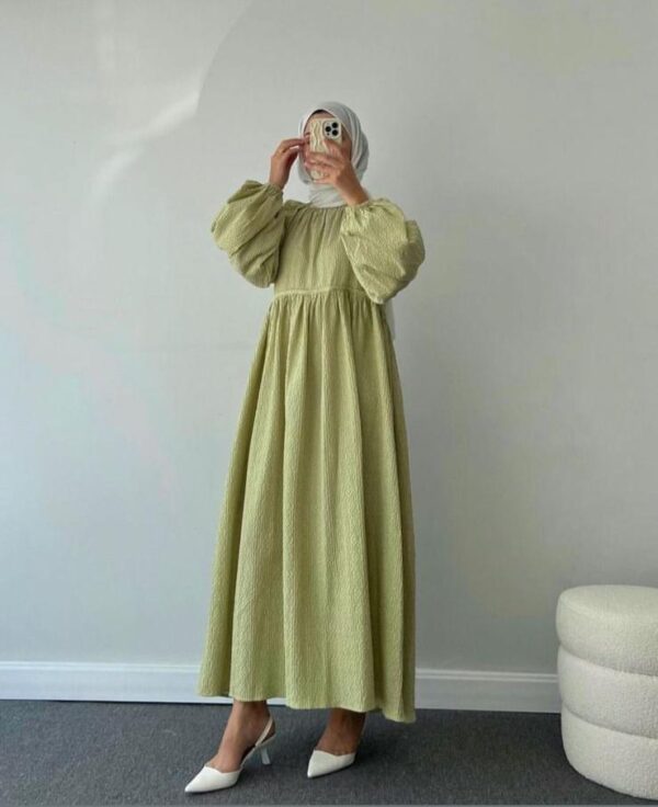 Blend Textured Cotton Maxi Dress - Image 2